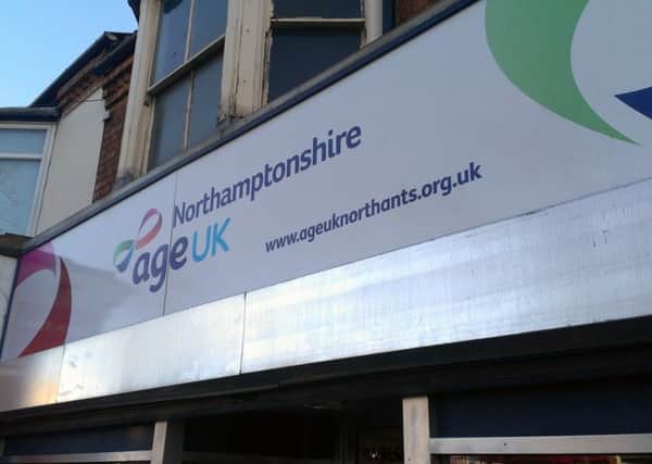 The Age UK charity shop in Stamford Road, Kettering