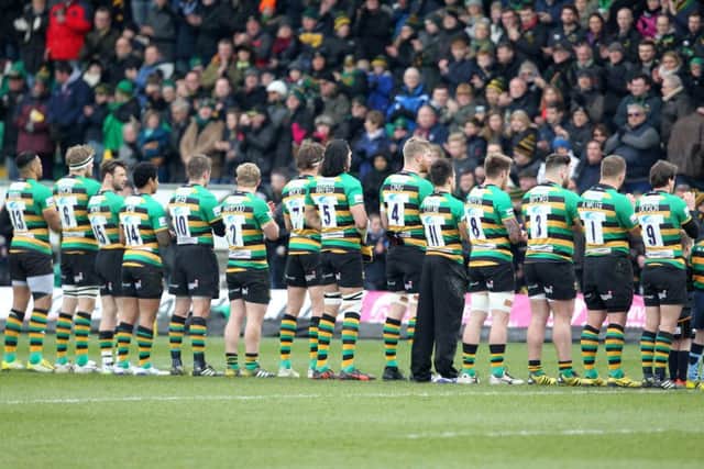 Saints V Worcester Warriors. A minute's applause in memory of India Chipchase. NNL-160229-033856009