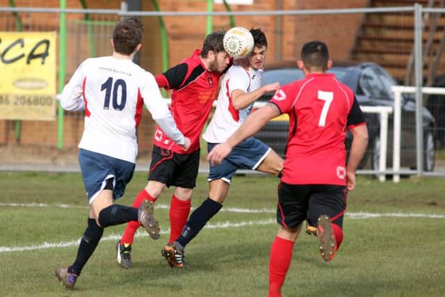 Action from Stewarts & Lloyds' 2-1 home defeat to ON Chenecks at the weekend. S&L head to Long Buckby this evening