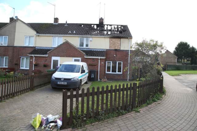 The scene of the fire in Brixham Walk