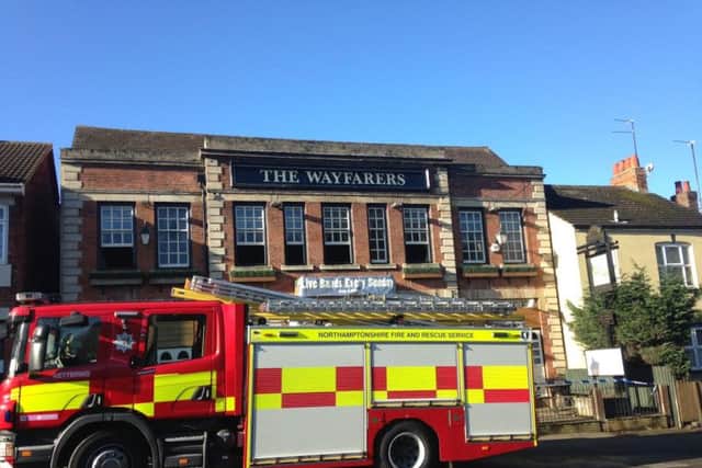 The aftermath of the fire at the Wayfarers pub in London Road, Kettering. Friday, March 4, 2016 NNL-160403-105901001