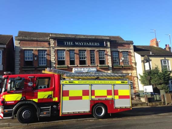 The aftermath of the fire at the Wayfarers pub in London Road, Kettering. Friday, March 4, 2016 NNL-160403-105901001