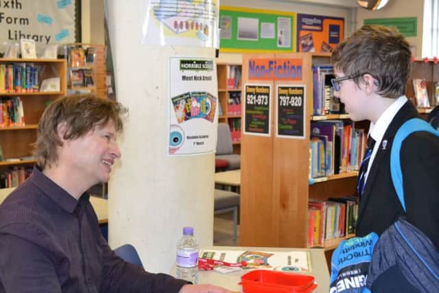 Rushden Academy welcomed Horrible Science author Nick Arnold into the school to talk to Year 7 and 8 students about his Horrible Life and about what inspired him to write books about science.