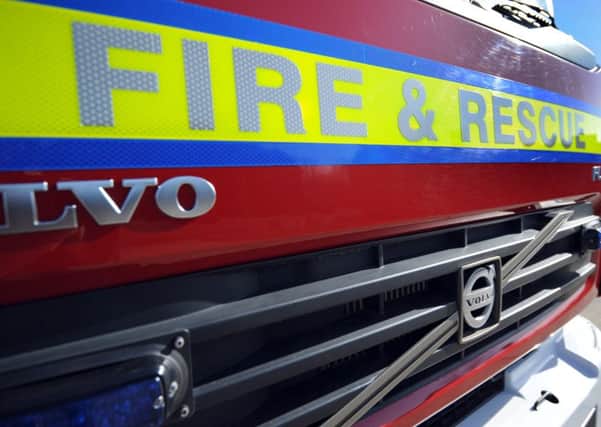 A man was rescued from a property in Kettering after a fire broke out over the weekend.