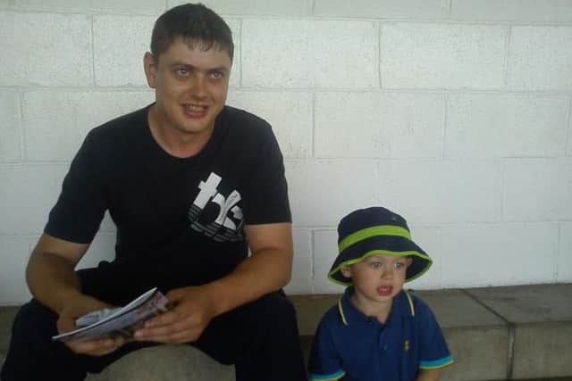 Dylan Cecil and dad Darren Cecil at Nene Park