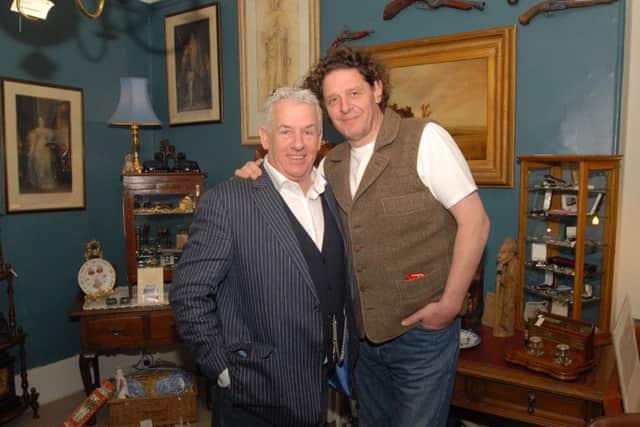 Stuart Porter (left) with celebrity chef Marco Pierre White.
