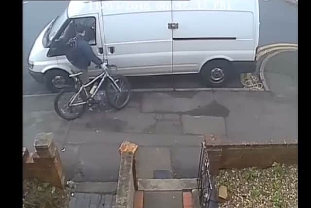 CCTV footage of the thief.