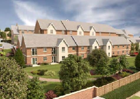 A computer generated image of how the apartments may look.