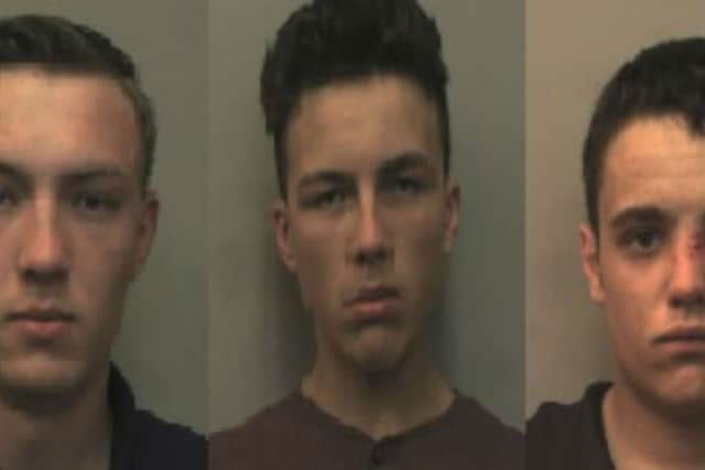 Shaun Hillyer, Zac Anderson and Rhys Martin have all been locked up after they admitted carrying out a robbery in Rothwell