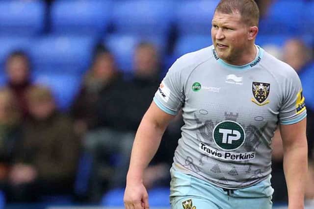 Dylan Hartley was stretchered off at Stade de France (picture: Sharon Lucey)