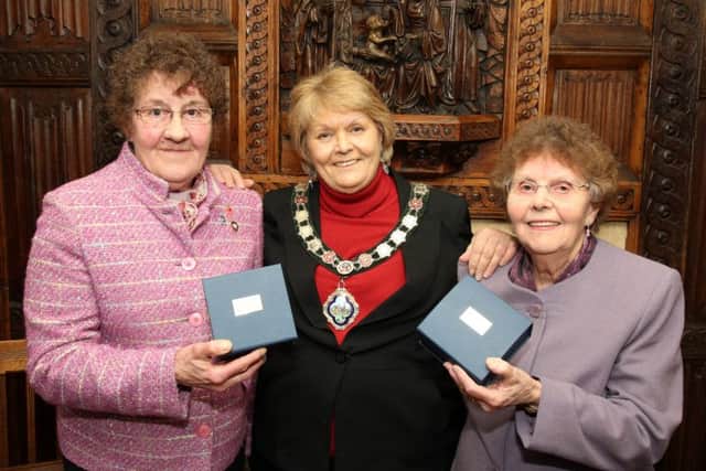 Ann Kadiri, Cllr Kaye Rawlins and Megan Graham