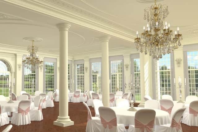 A view of what the inside of the new orangery will look like.
