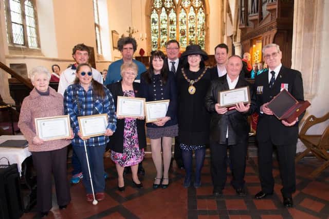 Some of the winners of the Raunds Mayor's Citizens Awards
