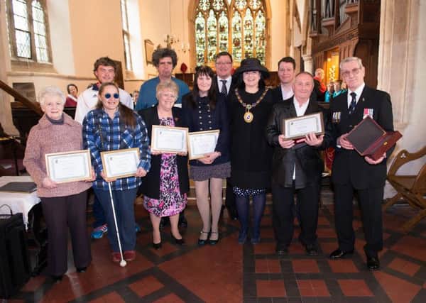 Some of the winners of the Raunds Mayor's Citizens Awards