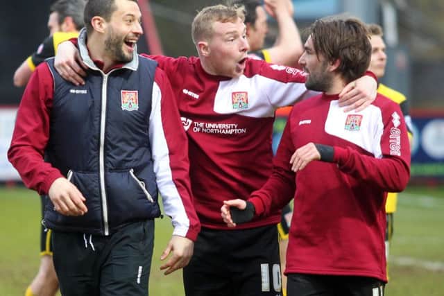 KEY PLAYERS - Marc Richards, Nicky Adams and Ricky Holmes have all enjoyed good seasons for the Cobblers