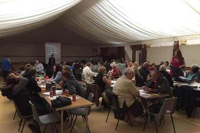 The race night at Glamis Hall in Wellingborough