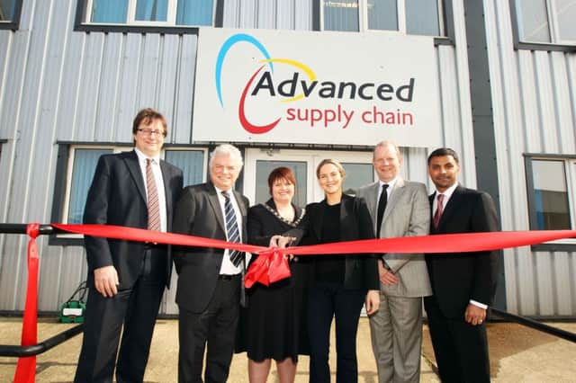 FLASHBACK: Mike Danby, Tom Beattie, Mayor Gail mcdade, Louise Mench, Glyn Rogan and Mohsin  chohan at the launch of the Advanced supply chain distribution centre in corby ENGNNL00120120322172456