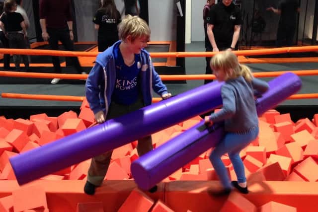 The gladiator pit at Planet Bounce, Corby.