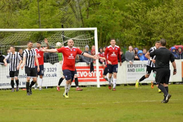 The Diamonds players appeal for a decision during their play-off final defeat