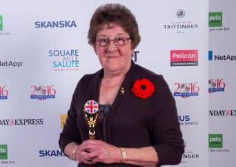 Ann Kadiri with her award