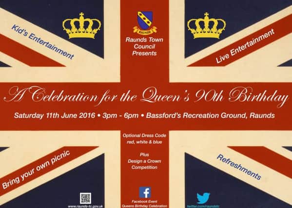 Raunds is having a celebration for the Queen's 90th birthday
