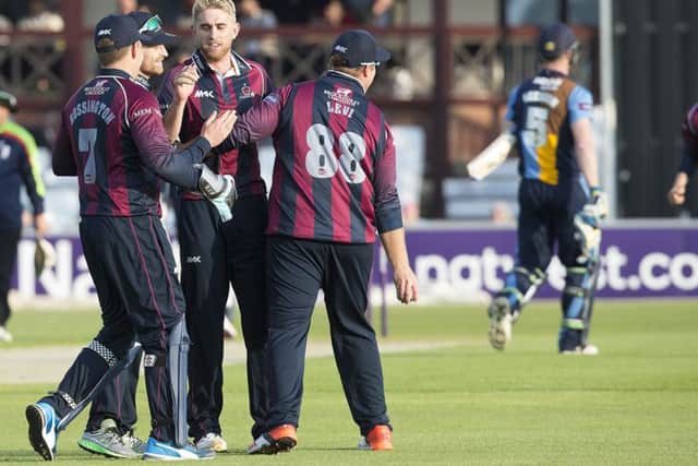The Steelbacks celebrated a win at the County Ground (picture: Kirsty Edmonds)