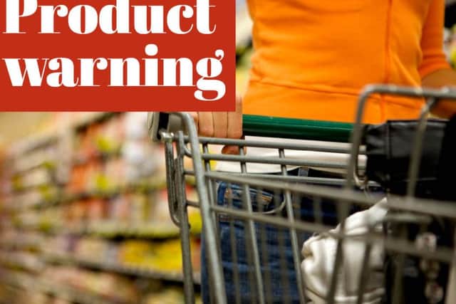 Product warning