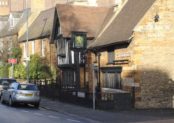The incident happened just outside the Golden Lion pub in Wellingborough