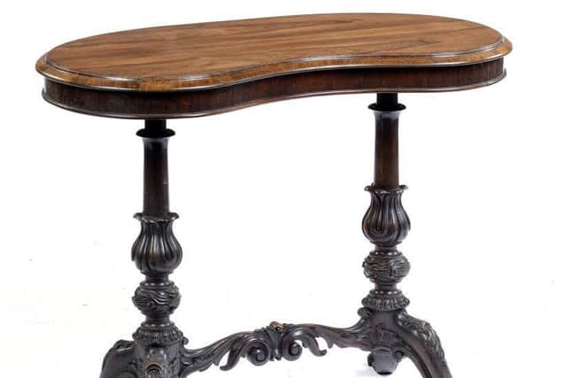 This table used by the Queen in Corby in 1961 is due to go under the hammer