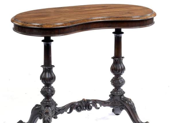 This table used by the Queen in Corby in 1961 is due to go under the hammer