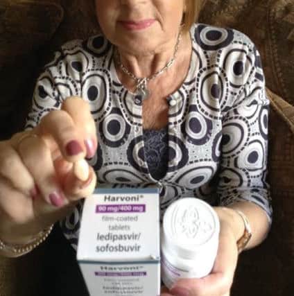 Susan Wathen from Raunds with the Harvoni medication she has been fighting for