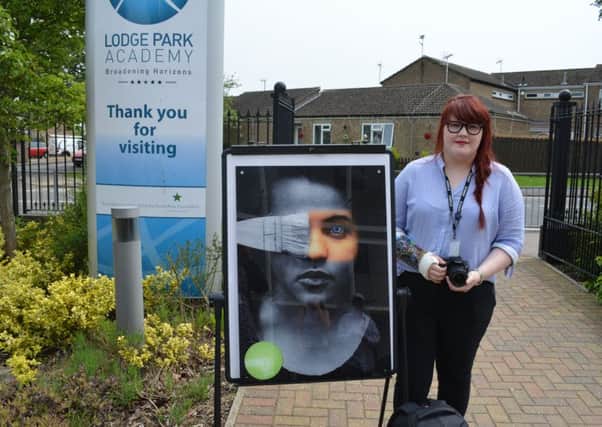 Chloe Burnham of Lodge Park Academy with her winning design