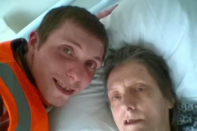 Keith Hutchings and his mum Annette, just before she died.