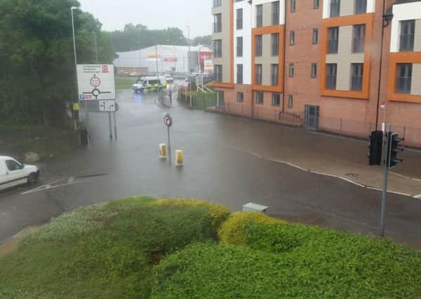 This picture by Clive Shackleton shows the extent of the flooding.