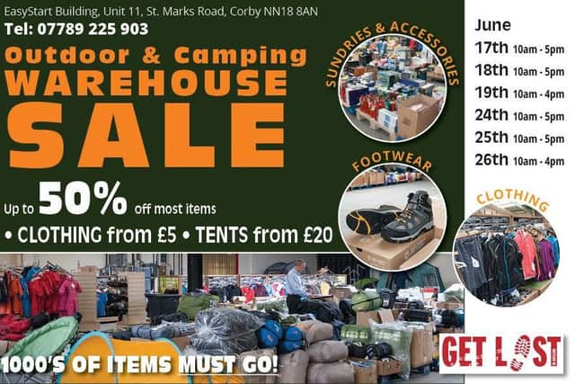 The Get Lost in Rutland Sale takes place in Corby tomorrow. NNL-160616-130205001