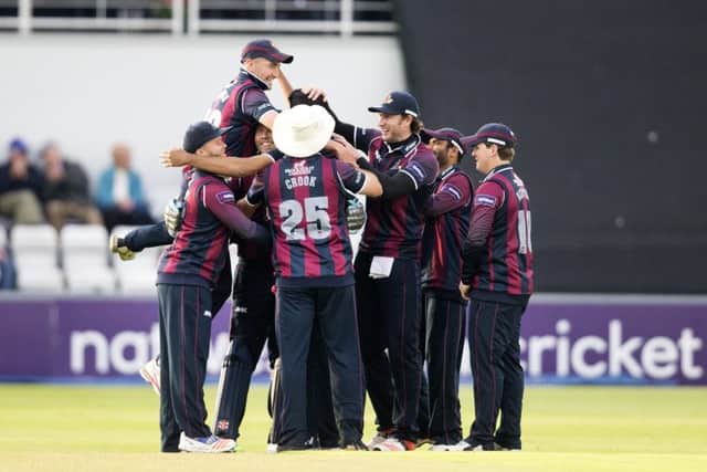 The Steelbacks celebrated a comfortable success at the County Ground on Friday night (picture: Kirsty Edmonds)