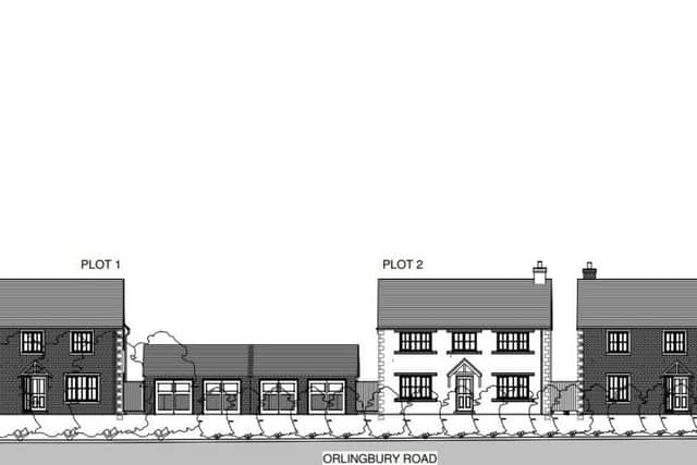 The proposed street scene