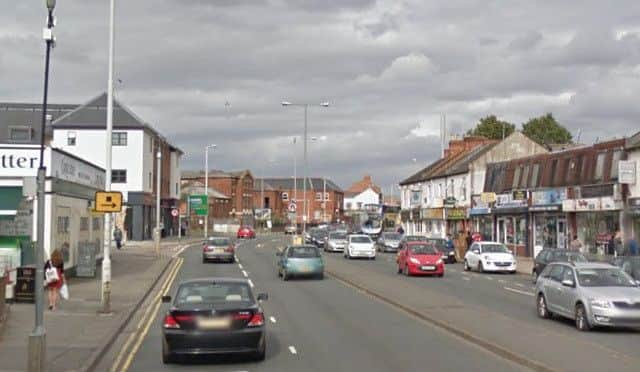 A man was assaulted as he tried to cross Wellingborough Road on Saturday.