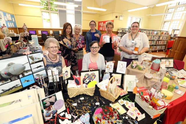 Craft stalls in Kettering Library