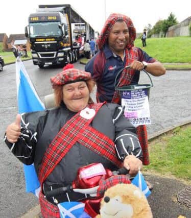 Corby carnival 2016. Moira Montgomery and Gregory Allen supporting Family Support Link