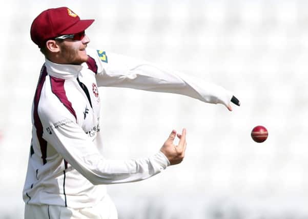 Rob Keogh claimed two wickets in as many balls for Northants on day two (picture: Kirsty Edmonds)
