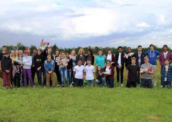 Pupils from Kettering Science Academy designed and launched their own rockets at the Ampthill base of Lockheed Martin UK