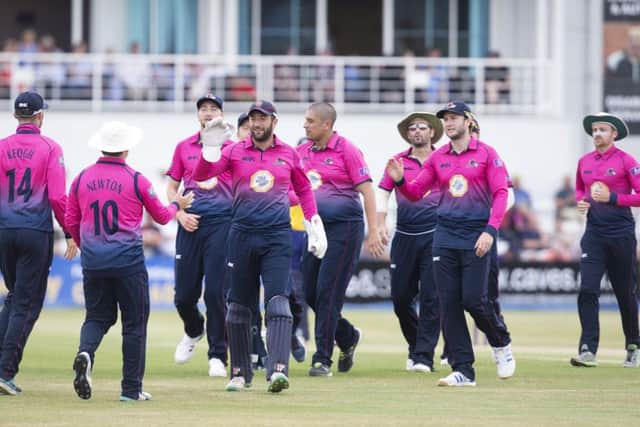 The Steelbacks celebrated a stunning win against Durham (pictures: Kirsty Edmonds)
