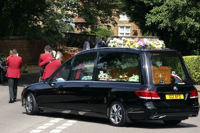 The funeral cortege for Cllr John Bailey