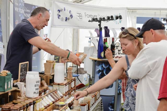 Stalls galore at the Great British Food Festival.
PICTURE: ANDREW CARPENTER