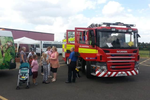 The police and fire service joined in the fun