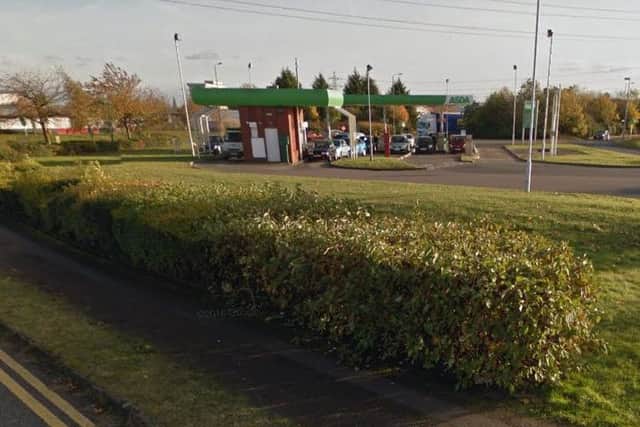The incident took place close to the Asda petrol station.