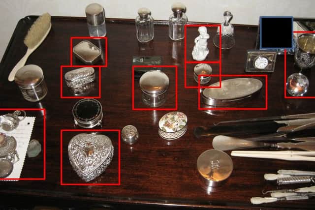 Some of the items stolen during a burglary in East Farndon