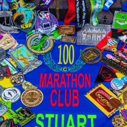 Stuart Mellows has completed 100 marathons