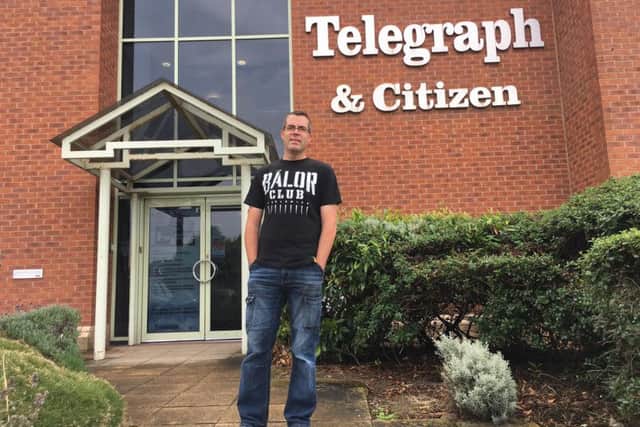 Jon Dunham outside our old Rothwell Road offices. Picture by Kate Cronin.